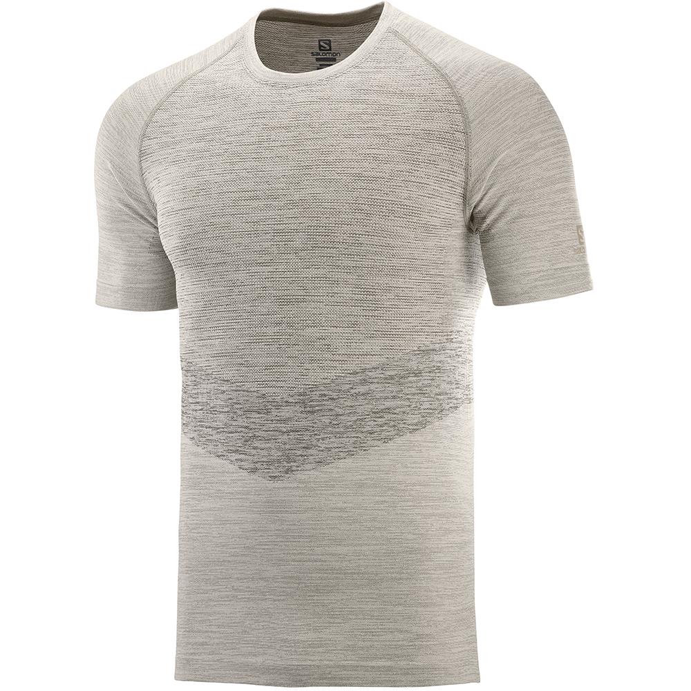 Salomon Israel ALLROAD SEAMLESS SS M - Mens T shirts - White (CQAN-52473)